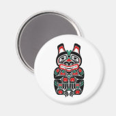Beer van Red en Green Haida Spirit Magneet (Voorkant / Achterkant)