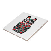 Beer van Red en Green Haida Spirit Tegeltje (Zijkant)