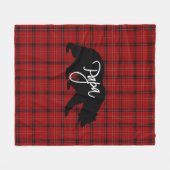 Beer van Red Play Papa Fleece Deken (Voorkant (Horizontaal))