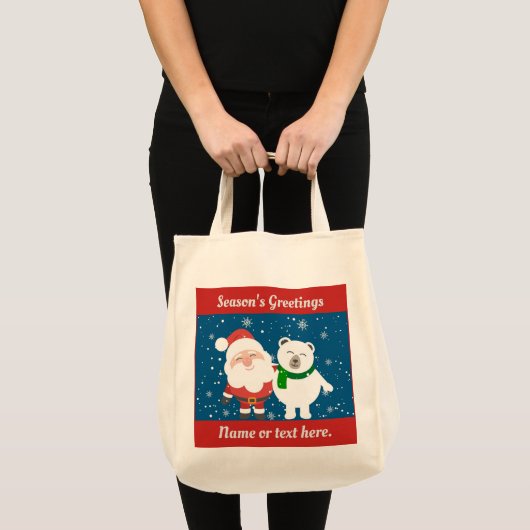 Beer van Santa en Polar Tote Bag (Voorkant (product))