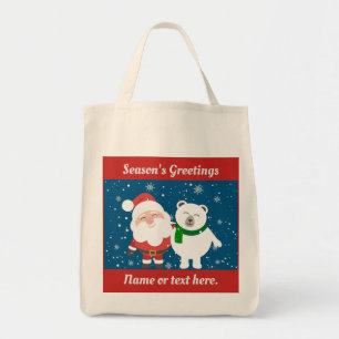 Beer van Santa en Polar Tote Bag