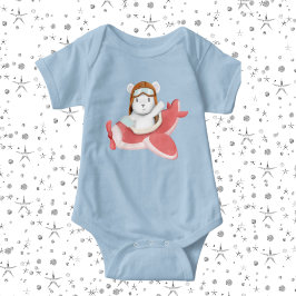 beer van schattige jongens avontuurlijk vliegtuig romper