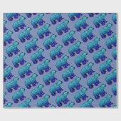 Beer van sneeuwvlokken cadeaupapier (Vlak)