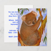 Beer van Sweet Koala in een uitnodiging voor een a (Voorkant / Achterkant)
