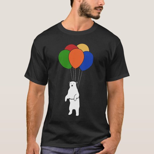 Beer van vliegende polen met vogelballonnen t-shirt (Voorkant)