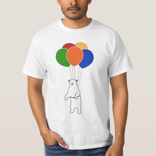 Beer van vliegende polen met vogelballonnen t-shirt (Voorkant)