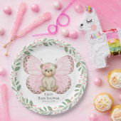 Beer van vlinderroze Baby | Papieren Borden Papieren Bordje (Feest)