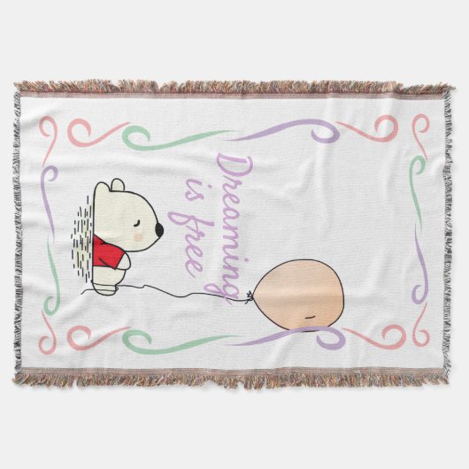 Beer van vrije dromen met ballonnen deken (Voorkant)