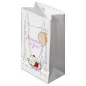 Beer van vrije dromen met ballonnen klein cadeauzakje (Voorkant Gekanteld)