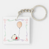 Beer van vrije dromen met ballonnen sleutelhanger (Achterkant)