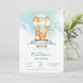 Beer van warme luchtballon op zaterdag van het fee kaart (Staand voorkant)