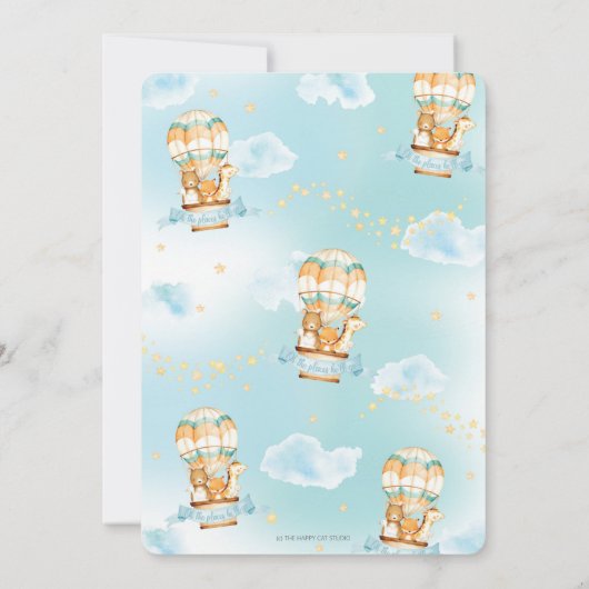 Beer van warme luchtballon op zaterdag van het fee kaart (Achterkant)