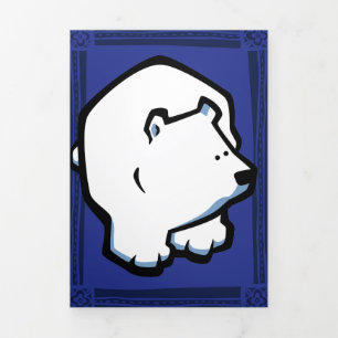 Beer van wilde polen Puzle Wenskaart Trivoudig Drieluik Wenskaart