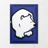 Beer van wilde polen Puzle Wenskaart Trivoudig Drieluik Wenskaart (Cover)