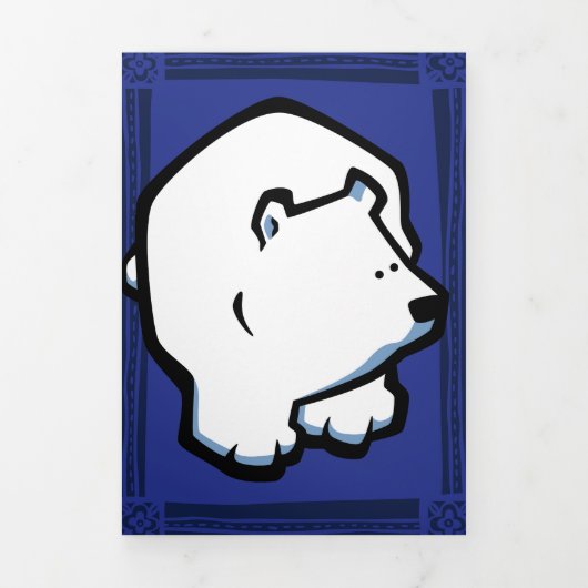 Beer van wilde polen Puzle Wenskaart Trivoudig Drieluik Wenskaart (Cover)