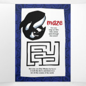 Beer van wilde polen Puzle Wenskaart Trivoudig Drieluik Wenskaart (Binnenkant midden)