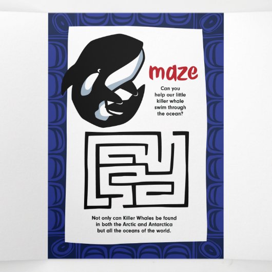 Beer van wilde polen Puzle Wenskaart Trivoudig Drieluik Wenskaart (Binnenkant midden)