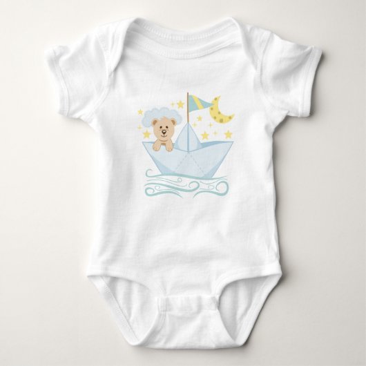 Beer van zoete Baby in papierbakken Romper (Voorkant)