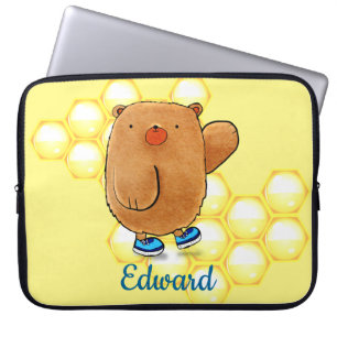 Beer van zoete honing laptop sleeve