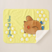 Beer van zoete honing sherpa deken (Voorkant (horizontaal))