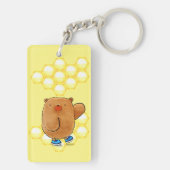 Beer van zoete honing sleutelhanger (achterkant)