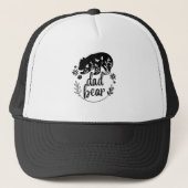 Beer van zwarte en witte Floral Trucker Pet (Voorkant)