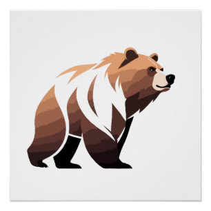 Beer Vector Art Animal Modern Urban City Graphic Perfect Poster