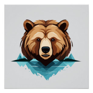 Beer Vector Art Animal Modern Urban City Graphic Perfect Poster