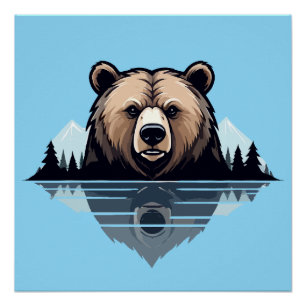 Beer Vector Art Animal Modern Urban City Graphic Perfect Poster