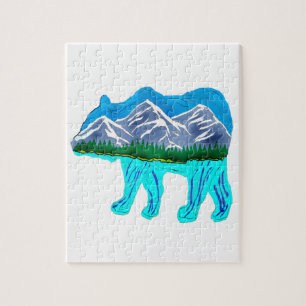 Beer veel terrein legpuzzel