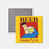 Beer veranderde mijn leven magneet (Voorkant / Achterkant)