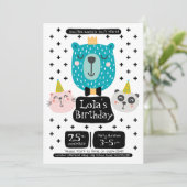 Beer verjaardagsfeestje kaart (Staand voorkant)