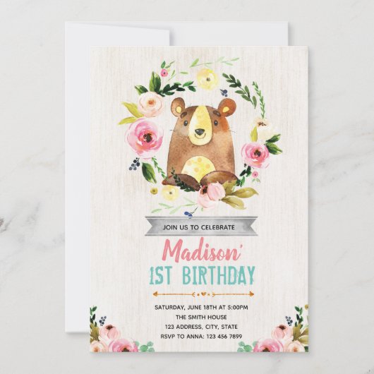 Beer verjaardagsfeestuitnodiging kaart (Voorkant)