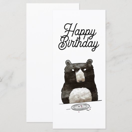 Beer verjaardagskaart (Voorkant / Achterkant)