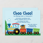 Beer verjaardagsuitnodiging voor Cute boy Kaart (Voorkant / Achterkant)