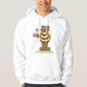 Beer verkleed als hommel met bloemen hoodie (Voorkant)