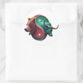 Beer versus Bull Trading Ronde Sticker (Tas)