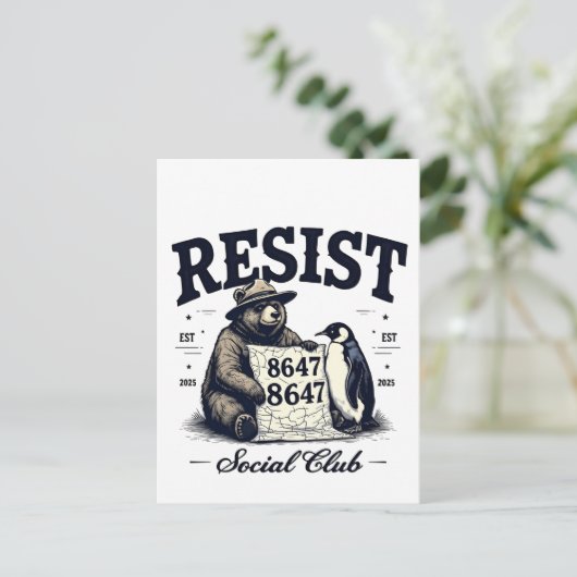 Beer verzet zich tegen Beschermen Nationaal Park A Aankondigingskaart (Staand voorkant)