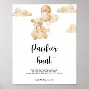 Beer verzoener jacht babyshower spel poster