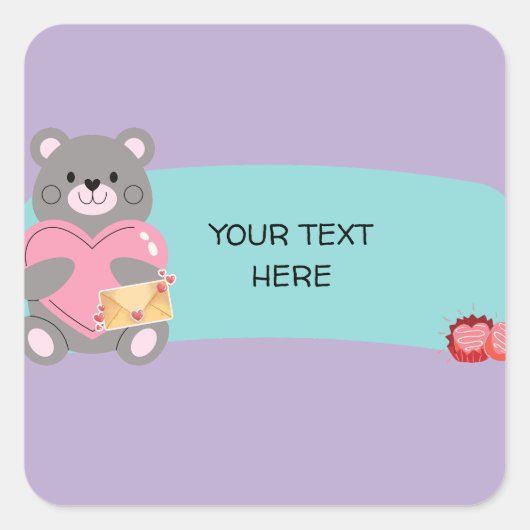 BEER  VIERKANTE STICKER (Voorkant)