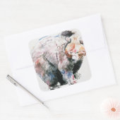 Beer Vierkante Sticker (Envelop)