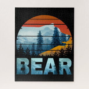 BEER VINTAGE NATUUR WILD BOS ZONSONDERGANG LEGPUZZEL
