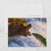 BEER VIS WILD DIER POSTCROSSING BRIEFKAART (Voorkant / Achterkant)