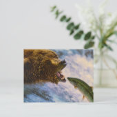 BEER VIS WILD DIER POSTCROSSING BRIEFKAART (Staand voorkant)