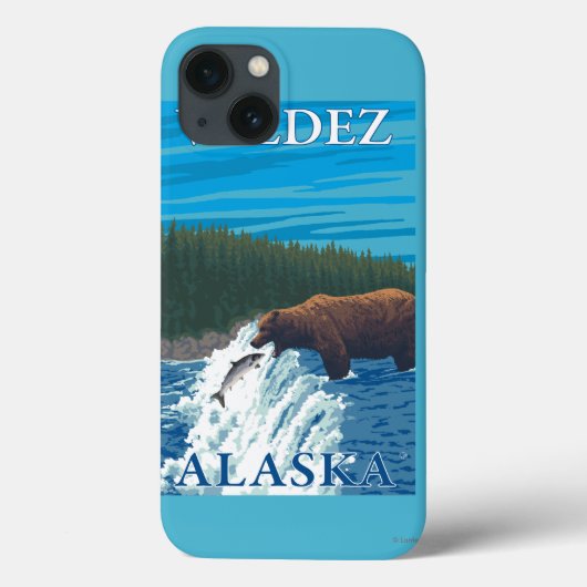 Beer vissen in rivier - Valdez, Alaska Case-Mate iPhone Case (Achterkant)