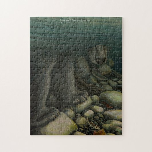 Beer Vist Puzzle Personalized Salmon Art Puzzle Legpuzzel (Verticaal)