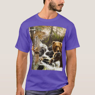 Beer Vist Waterval Beer dat vis eet Klassieke TS T-shirt