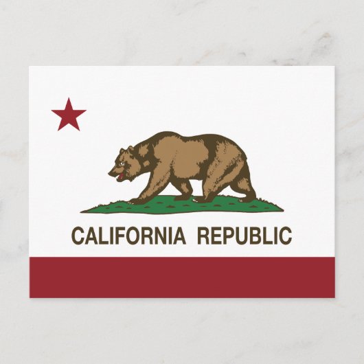 Beer vlag Californië Briefkaart (Voorkant)