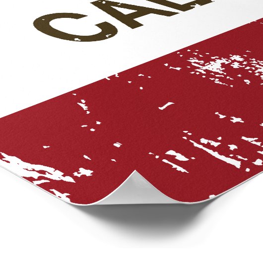 Beer vlag Californië Poster (Hoek)