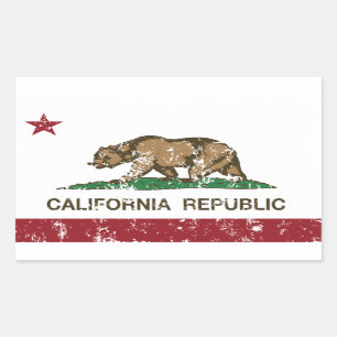 Beer vlag Californië Rechthoekige Sticker